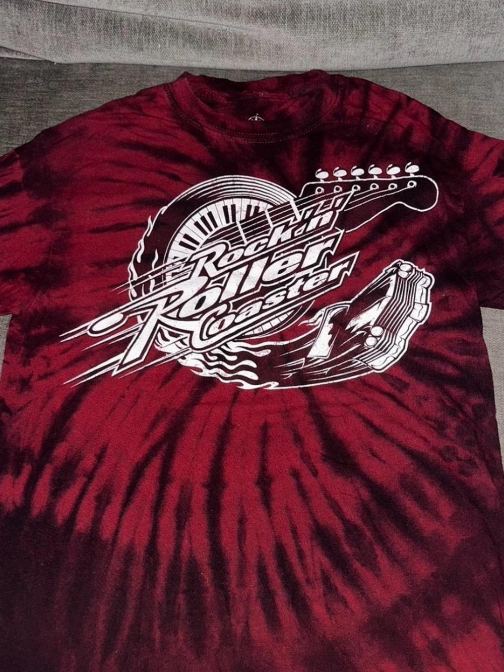 Disney Red and Black Tie-Dye Graphic Tee